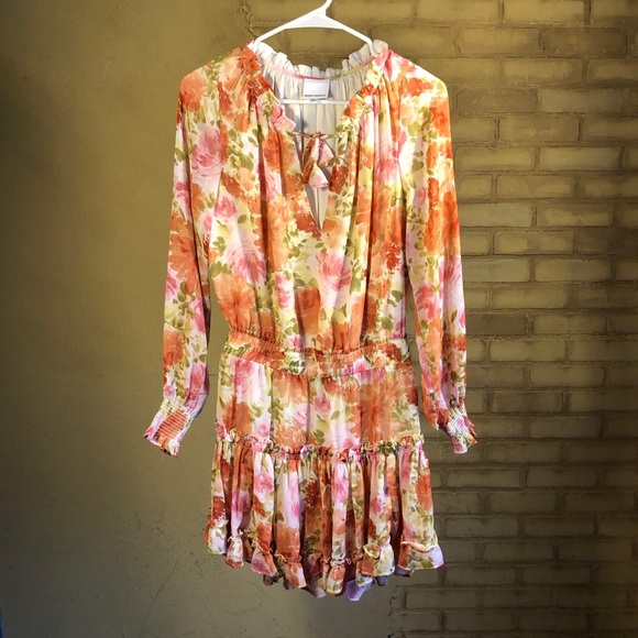 Skylar + Madison Floral Tiered Mini Dress Size M - Picture 2 of 8